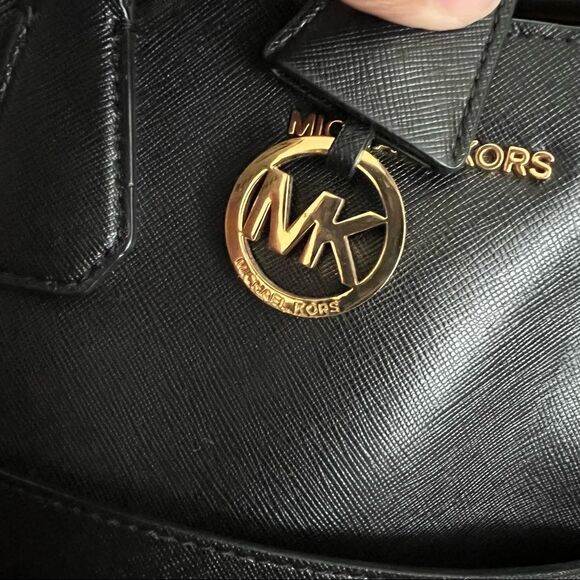 Michael Kors Greenwich LG Bag Satchel Tote Black - Picture 11 of 11